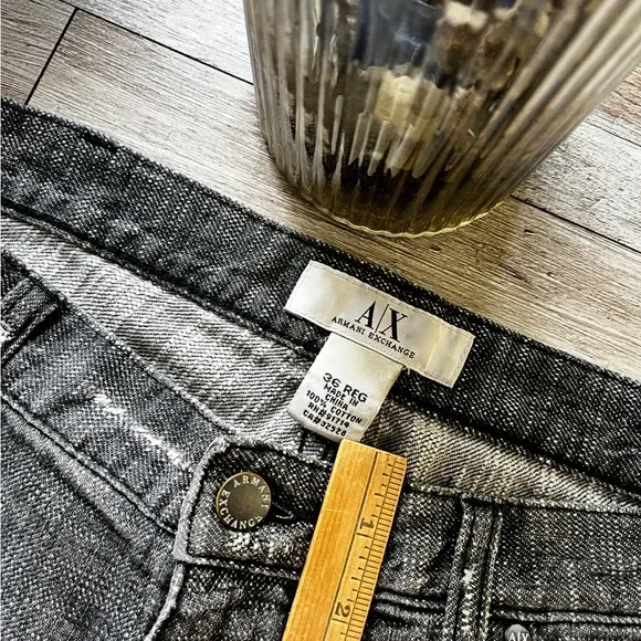 Armani Exchange Relaxed Charcoal Gray Jeans - Main Image
